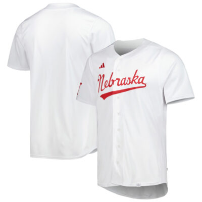 Nebraska Cornhuskers Baseball White Jersey - All Stitched