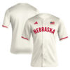 Nebraska Cornhuskers Baseball Cream Jersey - All Stitched