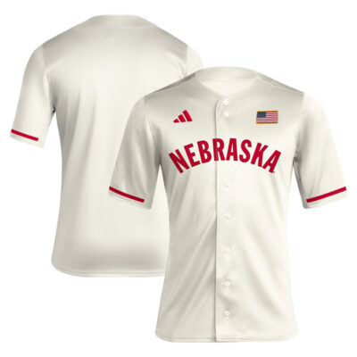 Nebraska Cornhuskers Baseball Cream Jersey - All Stitched