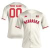 Custom Nebraska Cornhuskers Baseball Cream Jersey - All Stitched