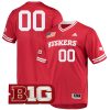 Custom Nebraska Cornhuskers Baseball Scarlet V Neck Jersey - All Stitched