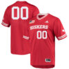 Custom Nebraska Cornhuskers Baseball Scarlet V Neck Jersey - All Stitched