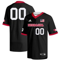Custom Nebraska Cornhuskers Baseball Black V Neck Jersey - All Stitched