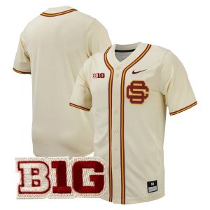 USC Trojans Baseball Cream Full Button Jersey - All Stitched