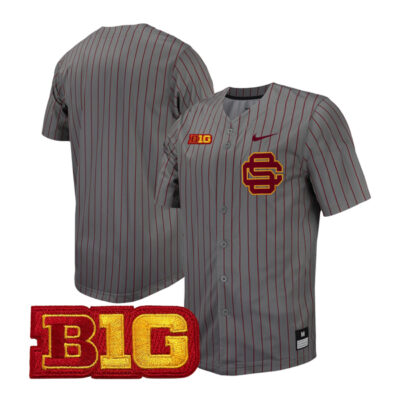 USC Trojans Baseball Steel Pinstripe Jersey - All Stitched