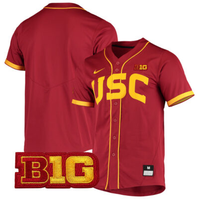 USC Trojans Baseball Cardinal Vapor Untouchable Elite Jersey - All Stitched
