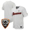 Oregon State Beavers Baseball White Full Button Jersey - All Stitched