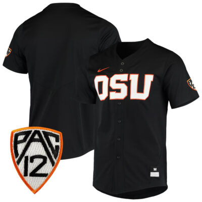 Oregon State Beavers Baseball Black Untouchable Jersey - All Stitched