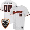 Custom Oregon State Beavers Baseball White Full Button Jersey - All Stitched