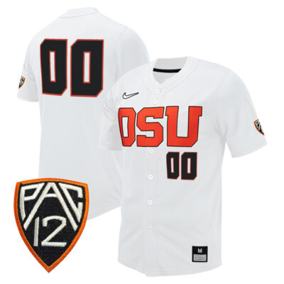 Custom Oregon State Beavers Baseball White Untouchable Jersey - All Stitched