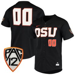 Custom Oregon State Beavers Baseball Black Untouchable Jersey - All Stitched