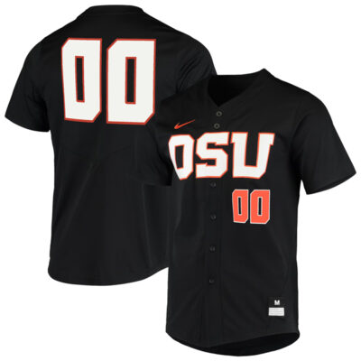 Custom Oregon State Beavers Baseball Black Untouchable Jersey - All Stitched