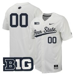 Custom Penn State Nittany Lions Baseball White Jersey - All Stitched