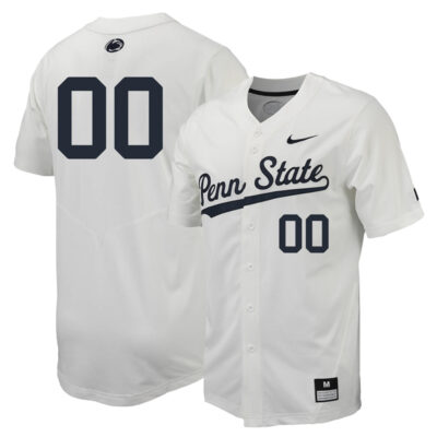 Custom Penn State Nittany Lions Baseball White Jersey – All Stitched