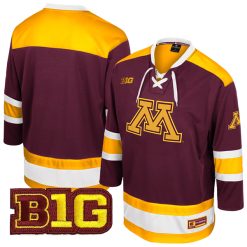 Minnesota Golden Gophers Hockey Colosseum Maroon Jersey - All Stitched