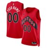Custom Toronto Raptors Red Icon Edition Jersey - All Stitched