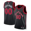 Custom Toronto Raptors Black Statement Edition Jersey - All Stitched
