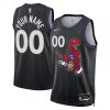 Custom Toronto Raptors 2024 Black City Edition Jersey - All Stitched