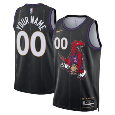 Custom Toronto Raptors 2024 Black City Edition Jersey - All Stitched