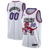 Custom Toronto Raptors White Classic Edition Jersey - All Stitched