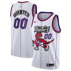 Custom Toronto Raptors White Classic Edition Jersey - All Stitched
