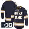 Notre Dame Fighting Irish Hockey Navy UA Jersey - All Stitched