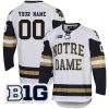 Custom Notre Dame Fighting Irish Hockey White UA Jersey - All Stitched