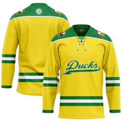 Oregon Ducks Hockey Yellow Jersey - All Stitched
