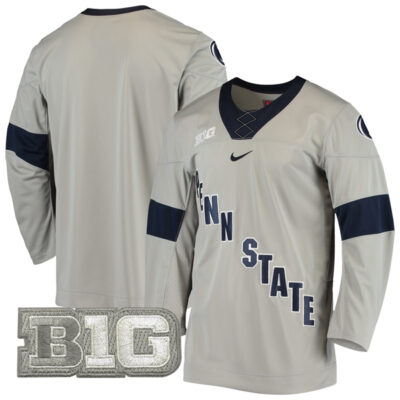 Penn State Nittany Lions Hockey Grey Jersey - All Stitched
