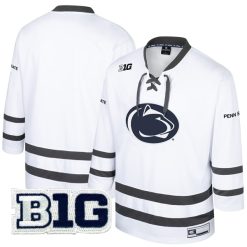 Penn State Nittany Lions Hockey Colosseum White Jersey - All Stitched