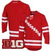 Wisconsin Badgers Hockey Red UA Jersey w/ B1G Patch - All Stitched