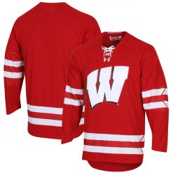 Wisconsin Badgers Hockey Red Jersey - All Stitched