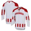 Wisconsin Badgers Hockey White Alternate Jersey - All Stitched