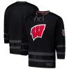 Wisconsin Badgers Hockey Colosseum Black Jersey - All Stitched