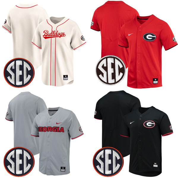 Blank Georgia Bulldogs Baseball Jerseys