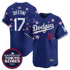 Shohei Ohtani Los Angeles Dodgers Royal Blue Tokyo Series Jersey - All Stitched