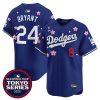 Kobe Bryant Los Angeles Dodgers Royal Blue Tokyo Series Jersey - All Stitched