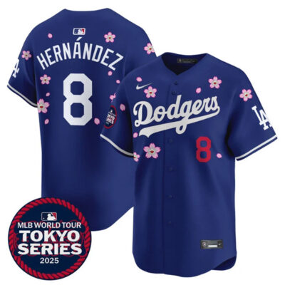 Kike Hernandez Los Angeles Dodgers Royal Blue Tokyo Series Jersey - All Stitched