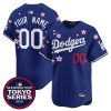 Custom Los Angeles Dodgers Royal Blue Tokyo Series Jersey - All Stitched