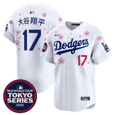 Shohei Ohtani Kanji Los Angeles Dodgers White Tokyo Series Jersey - All Stitched