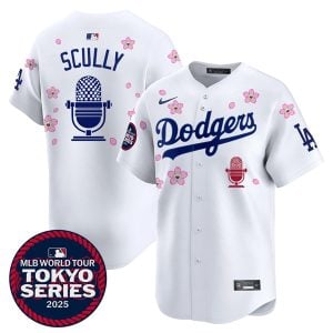 Vin Scully Micro Los Angeles Dodgers White Tokyo Series Jersey - All Stitched