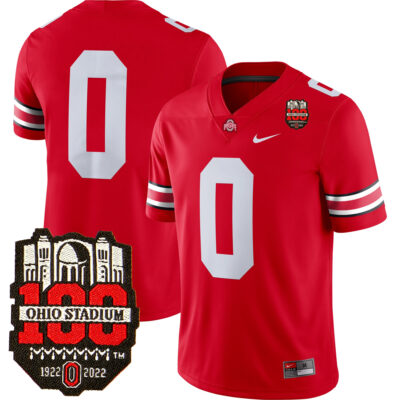 Number 0 Ohio State Buckeyes Football Scarlet Home Jersey - All Stitched
