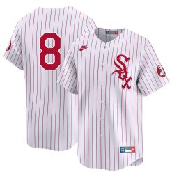 Bo Jackson Chicago White Sox Red Pinstripe Throwback Jersey - All Stitched