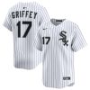 Ken Griffey Jr Chicago White Sox White Pinstripe Home Jersey - All Stitched