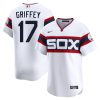 Ken Griffey Jr Chicago White Sox White Throwback Jersey - All Stitched
