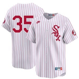 Frank Thomas Chicago White Sox Red Pinstripe Throwback Jersey - All Stitched