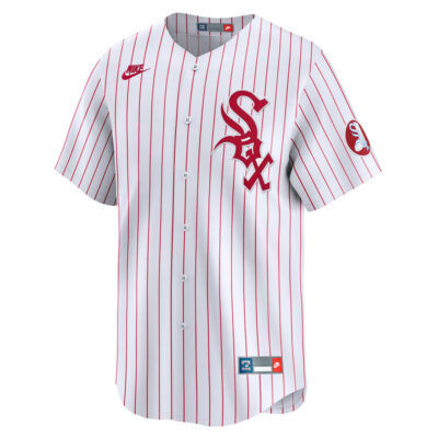 Alternative view of Frank Thomas Chicago White Sox Red Pinstripe Throwback Jersey - All Stitched