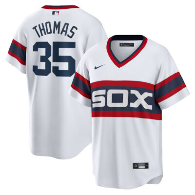 Frank Thomas Chicago White Sox White Throwback Jersey - All Stitched