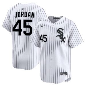 Michael Jordan Chicago White Sox White Pinstripe Home Jersey - All Stitched