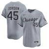 Michael Jordan Chicago White Sox Grey Road Jersey - All Stitched